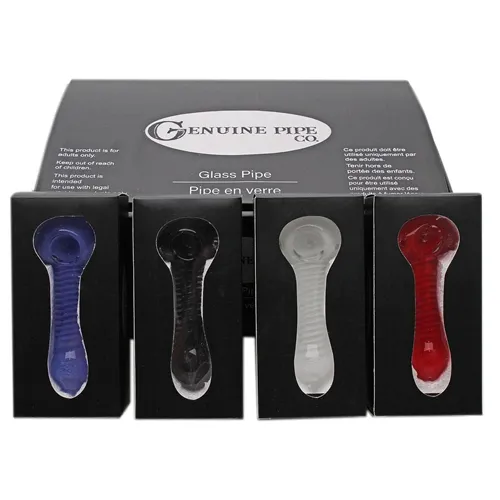 Product image of Genuine Pipe Co, 4" Colour Corkscrew Glass Pipe