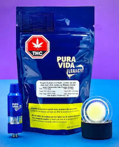 Purple Octane Live Resin Jumbo Jar with Dab Cart - Pura Vida - Resin