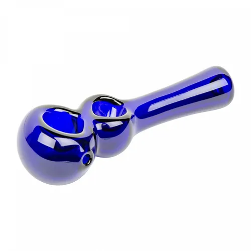 Product image of Red Eye Glass, 4.5" Twice Baked 2 Bowl Hand Pipe