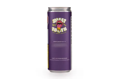 Product image of Grape Gingerale Live Rosin 10THC 20CBG - SWEET TOOTH - Minor Cannabinoid Drinks