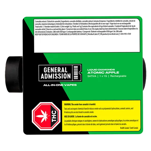 Liquid Diamonds Atomic Apple - General Admission - Disposables