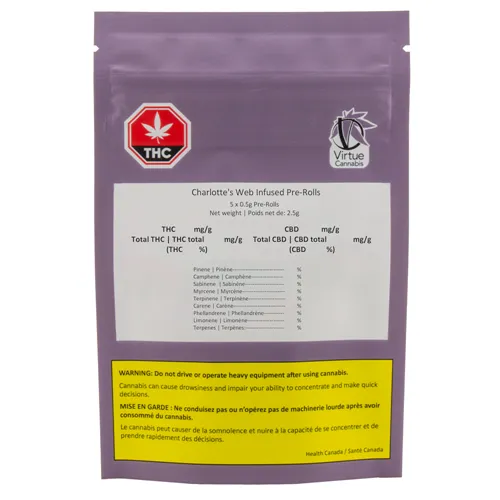 Charlotte's Web Grape Infused - Virtue Cannabis - Pre-Rolled