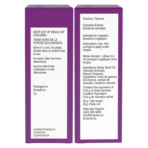 900 THC + 900 CBD Oil - Emprise - Ingestible Oils