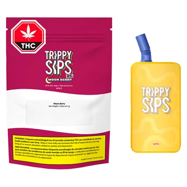 Product image of MoonBerry THC:CBN GULPS  Liquid Diamond - Trippy Sips - Disposables
