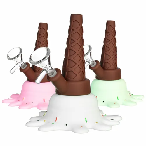 5.25" Splat Ice Cream Silicone Water Pipe
