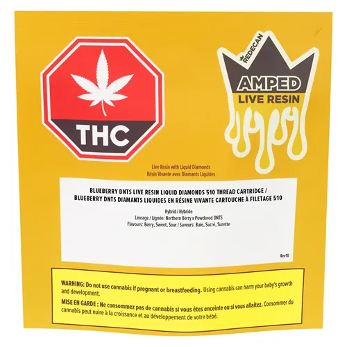 Amped Live Resin Blueberry DNTS - Redecan - 510 Cartridges
