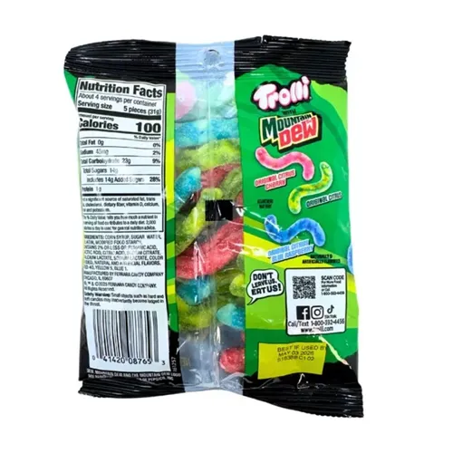 Trolli, Sour Brite Crawlers, Mountain Dew