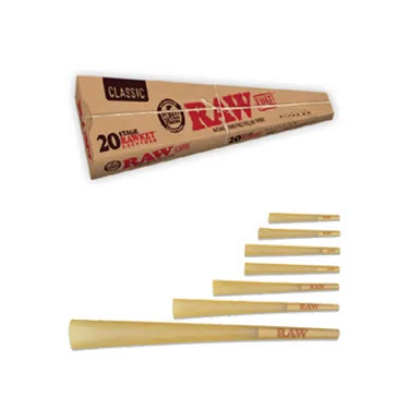 Product image of Raw, 20 Stage Rawket Launcher Pre-Rolled Cones