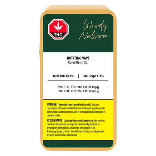 Rotating Vape Cured Resin - Woody Nelson - 510 Cartridge