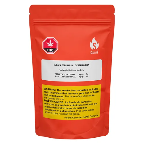Terp Hash Indica - Death Bubba - Sizzle - Hash