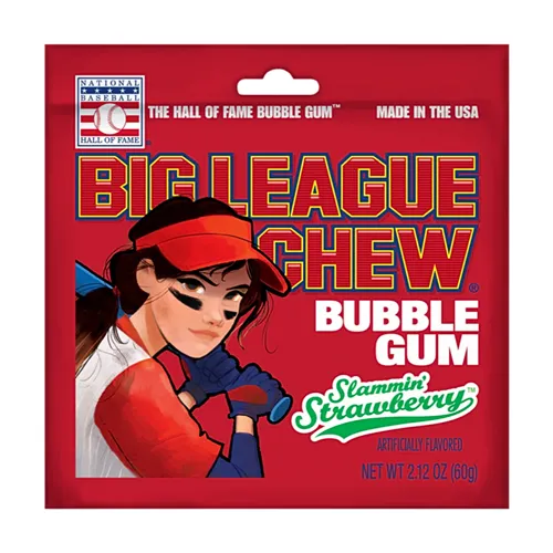 Product image of Big League Chew, Bubble Gum Slammin' Strawberry