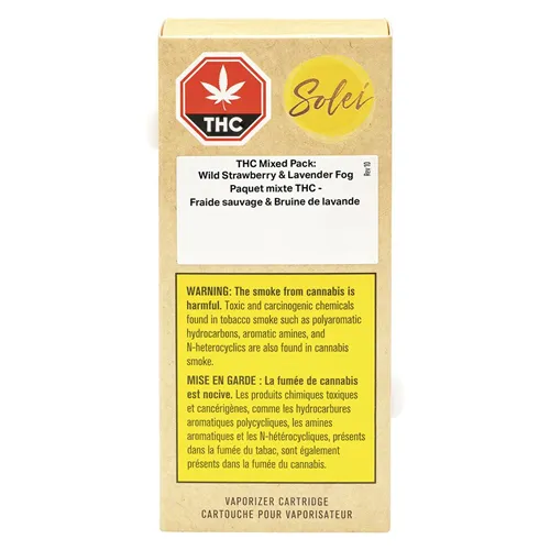 THC Mixed Pack: Wild Strawberry & Lavender Fog - Solei - 510 Cartridge