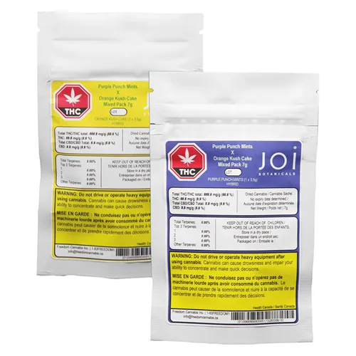 Purple Punch Mints x Orange Kush Cake Mixed Pack - JOI Botanicals - Variety Flower