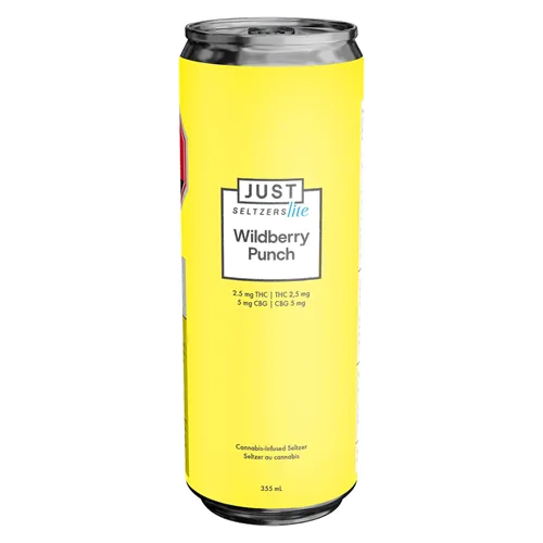 Wildberry Punch 2.5 THC + 5 CBG - JUST Seltzers Lite - THC Drinks