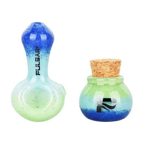 Product image of Pulsar, Puff & Stash Glass Hand Pipe w/ Jar