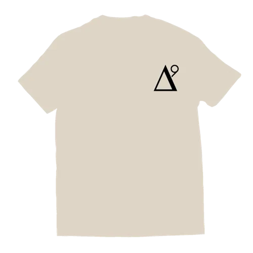 Product image of Delta 9, Cream Triangle Logo w/ Abstract T-Shirt