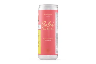 Product image of Peach Cranberry Cold Brew Tea - Solei - THC Drinks