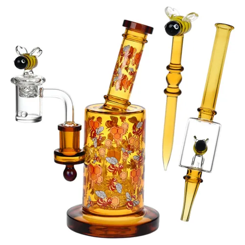 Product image of Pulsar, 8" Greatest Hits Series Glow Dab Rig Kit