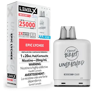Product image of Epic Lychee - Flavour Beast Unleashed x Level X G2 Boost - Pod