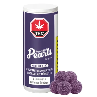 Product image of Blackberry Lemonade 1:1:1 CBN/CBD/THC - Pearls - Gummies
