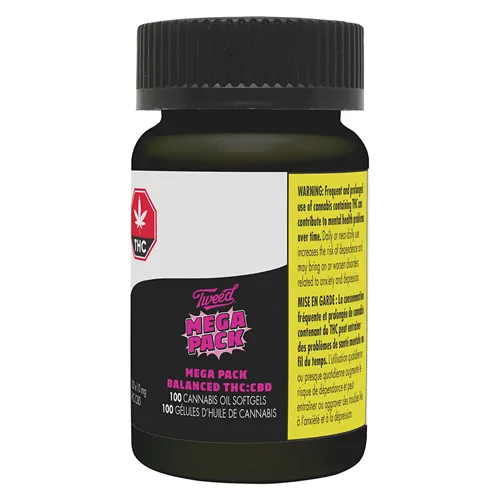 Mega Packs Balanced THC:CBD - Tweed - Capsules