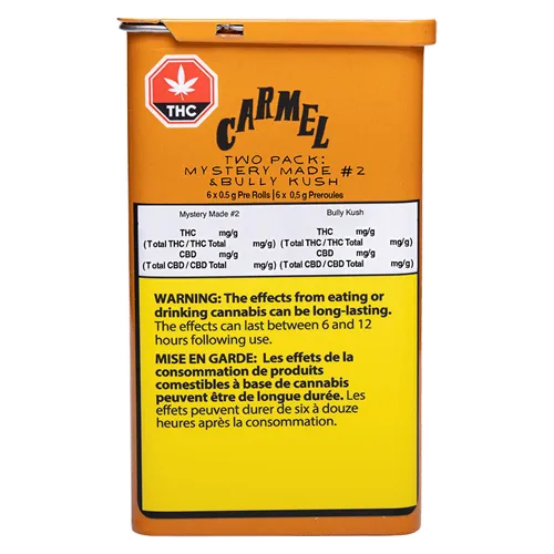 Two Pack: Mystery Made & Bully Kush - Carmel - Variety Pre-Rolled