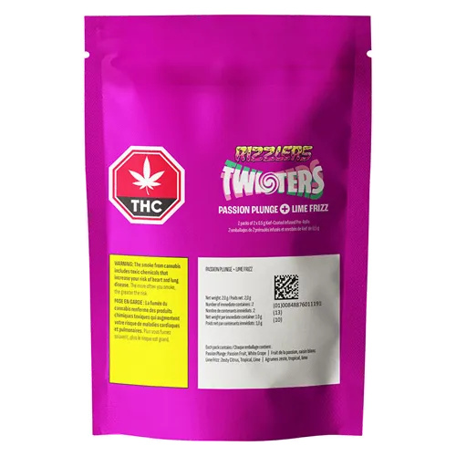 Twisters Lime Frizz + Passion Plunge Kief Coated - Rizzlers - Variety Infused Pre-Rolled