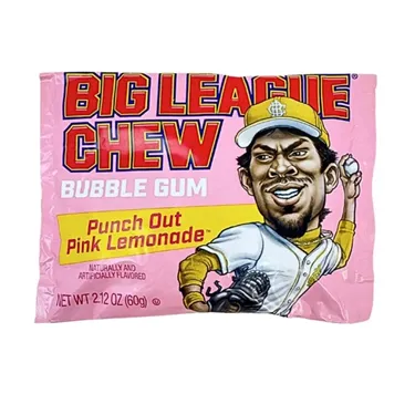 Product image of Big League Chew, Bubble Gum, Punch Out Pink Lemonade