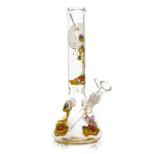 Product image of Red Eye Glass, Spaghetti Skull Beaker Base Water Pipe