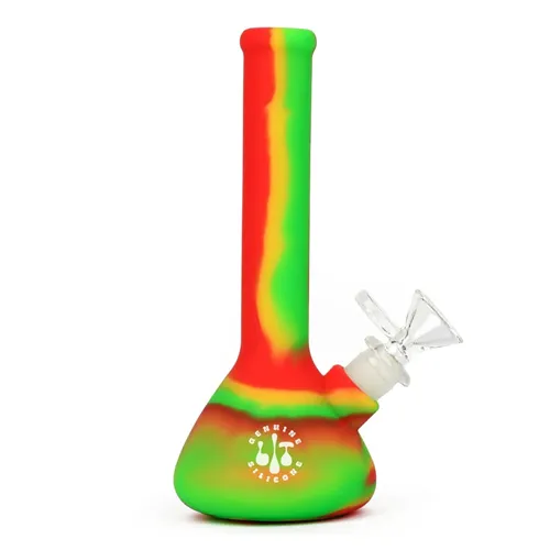 Product image of LIT, 7.5" Silicone Tall Beaker Water Pipe w/ Glass Downstem