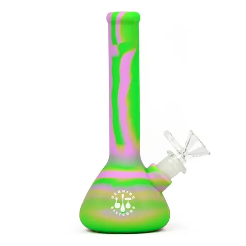 Product image of LIT, 7.5" Silicone Tall Beaker Water Pipe w/ Glass Downstem
