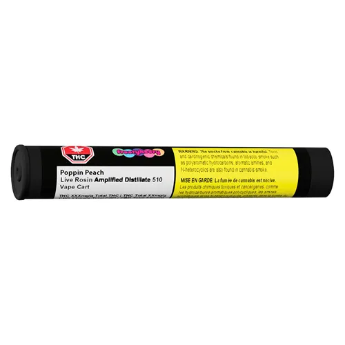 Poppin Peach Live Rosin - frootyhooty - 510 Cartridge