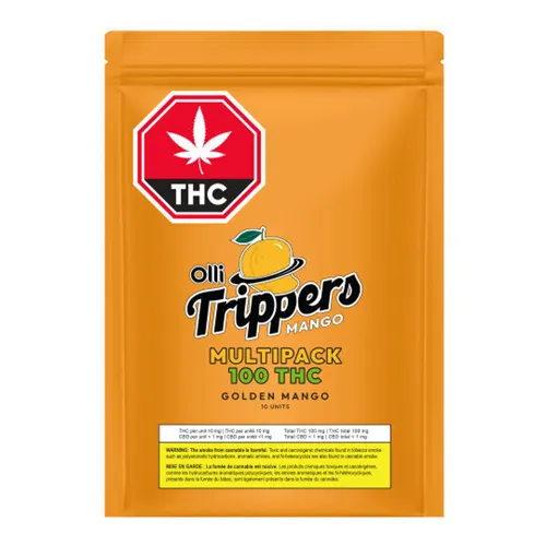 100 THC Golden Mango Multipack - Trippers - Gummies