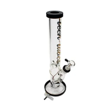 Product image of Tech Tubes, 16" 9mm Straight Glass Bong, Black