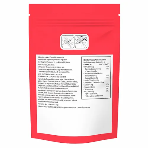 Live Rosin Sativa Strawberry - FLY NORTH - Gummies