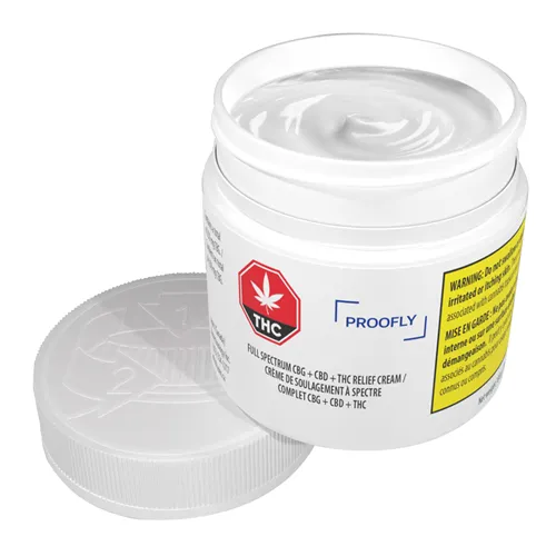 Full Spectrum CBG + CBD + THC Relief Cream - Proofly - Topicals