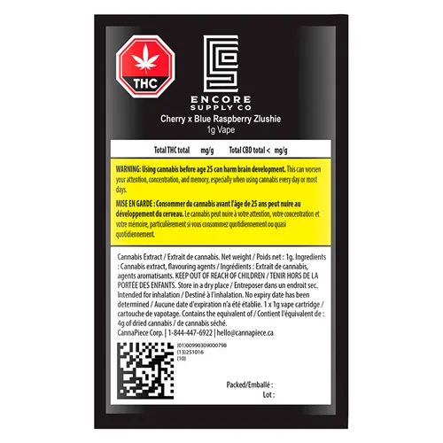 Cherry x Blue Raspberry Zlushie - Encore - 510 Cartridges