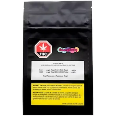 Product image of Poppin Peach Live Rosin - frootyhooty - Disposables