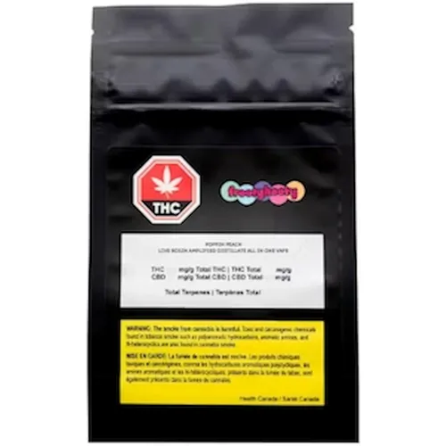 Product image of Poppin Peach Live Rosin - frootyhooty - Disposables