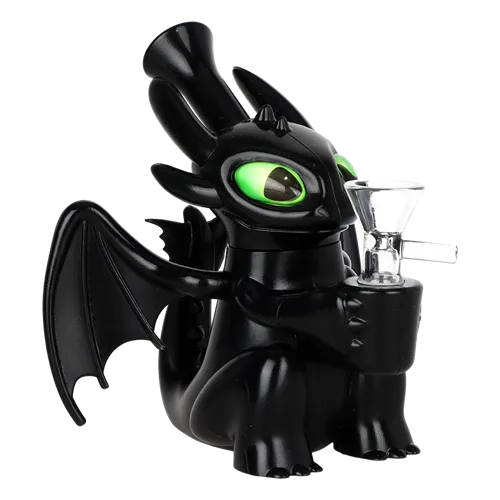 Product image of Generic, Baby Dragon Silicone Water Pipe w/ Glass Bowl