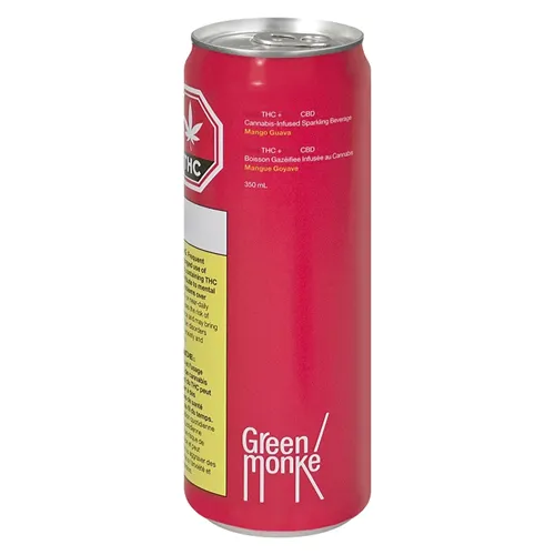 Mango Guava Sparkling Soda - Green Monke - THC & CBD Drinks