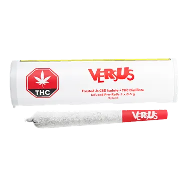 Product image of Frosted Js CBD Isolate + THC Distillate - Versus - Infused Joints