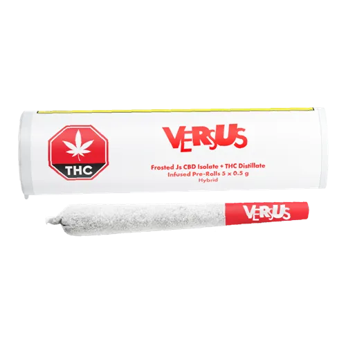 Product image of Frosted Js CBD Isolate + THC Distillate - Versus - Infused Joints
