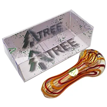 Product image of Tree Glass, 4" Stripey Glass Pipe