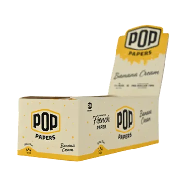 Product image of Pop Papers, Banana Cream Ultra Thin Rolling Paper w/ Flavoured Tips