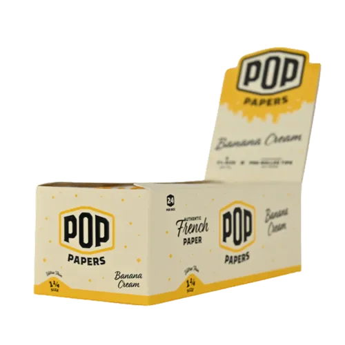 Product image of Pop Papers, Banana Cream Ultra Thin Rolling Paper w/ Flavoured Tips