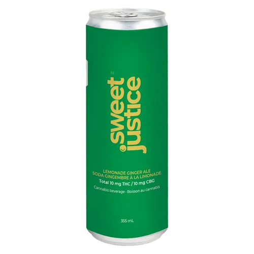 Product image of Lemonade Ginger Ale 10 + 10 CBG - Sweet Justice - THC Drinks