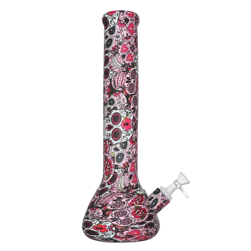 Product image of Arsenal, 13.5" Graffiti Print Silicone Beaker Bong