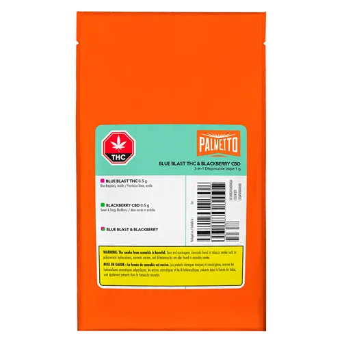 Blue Blast THC & Blackberry CBD 3-in-1 - Palmetto - Disposables