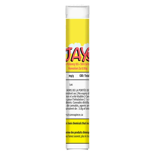High Potency 95+ Hawaiian Za - Jays - 510 Cartridges